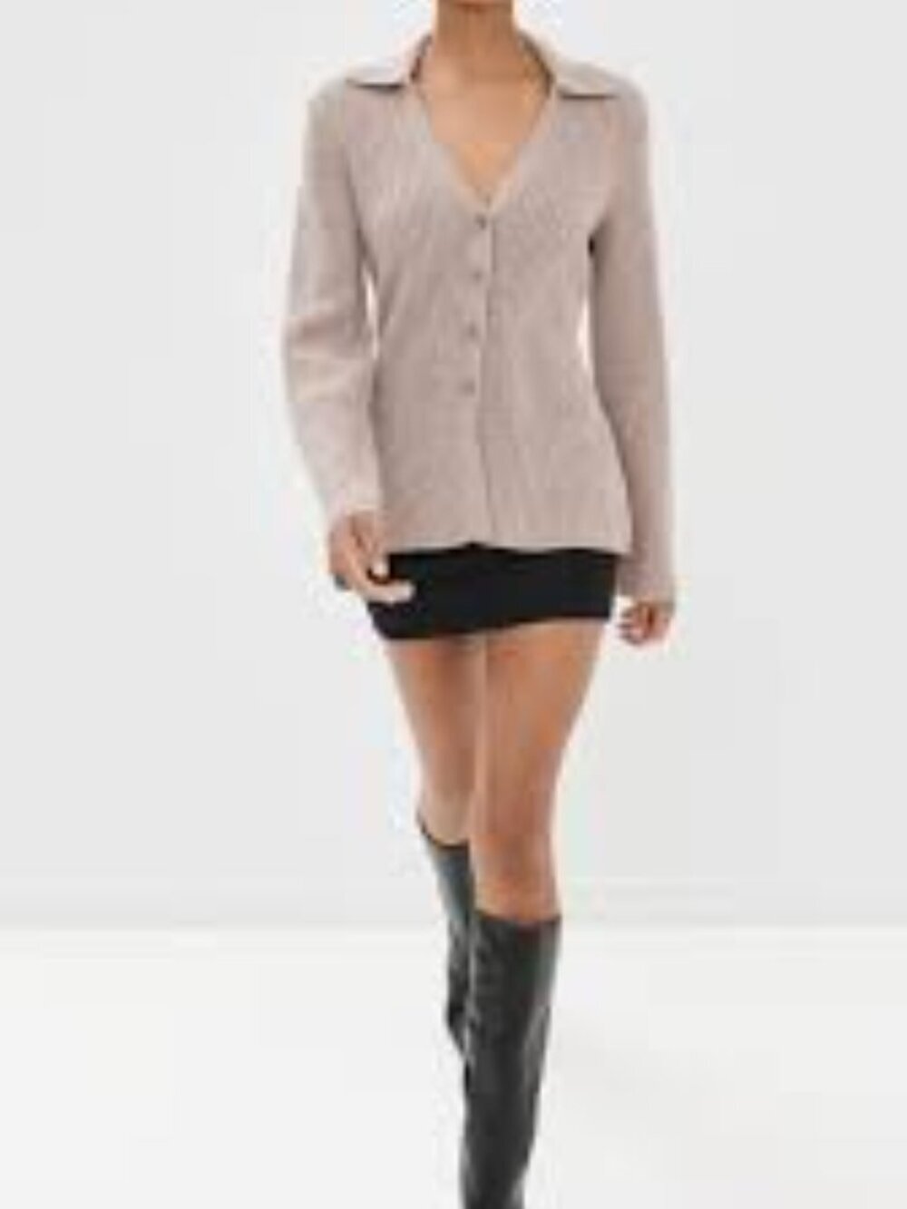 Reformation Shea Cashmere Collared Cardigan Sweater Women Size XS - Picture 5 of 15